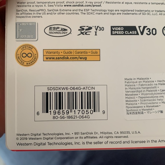 SanDisk 64GB Extreme Plus SDXC UHS-I Memory Card for Camera - Picture 4 of 4